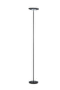 72" Black LED Torchiere Floor Lamp With Bowl