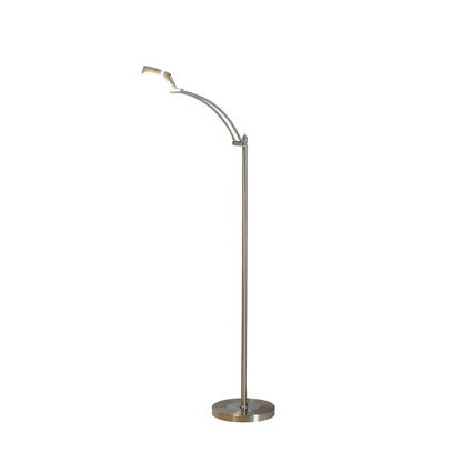 54" Nickel Adjustable LED Task Floor Lamp