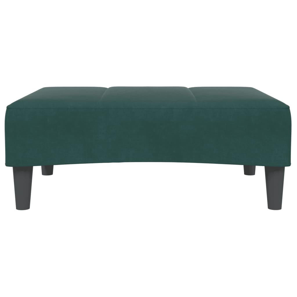 2-Seater Sofa Bed with Footstool Dark Green Velvet