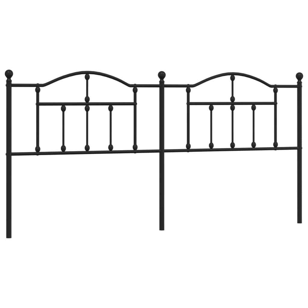 Metal Headboard Black 76"