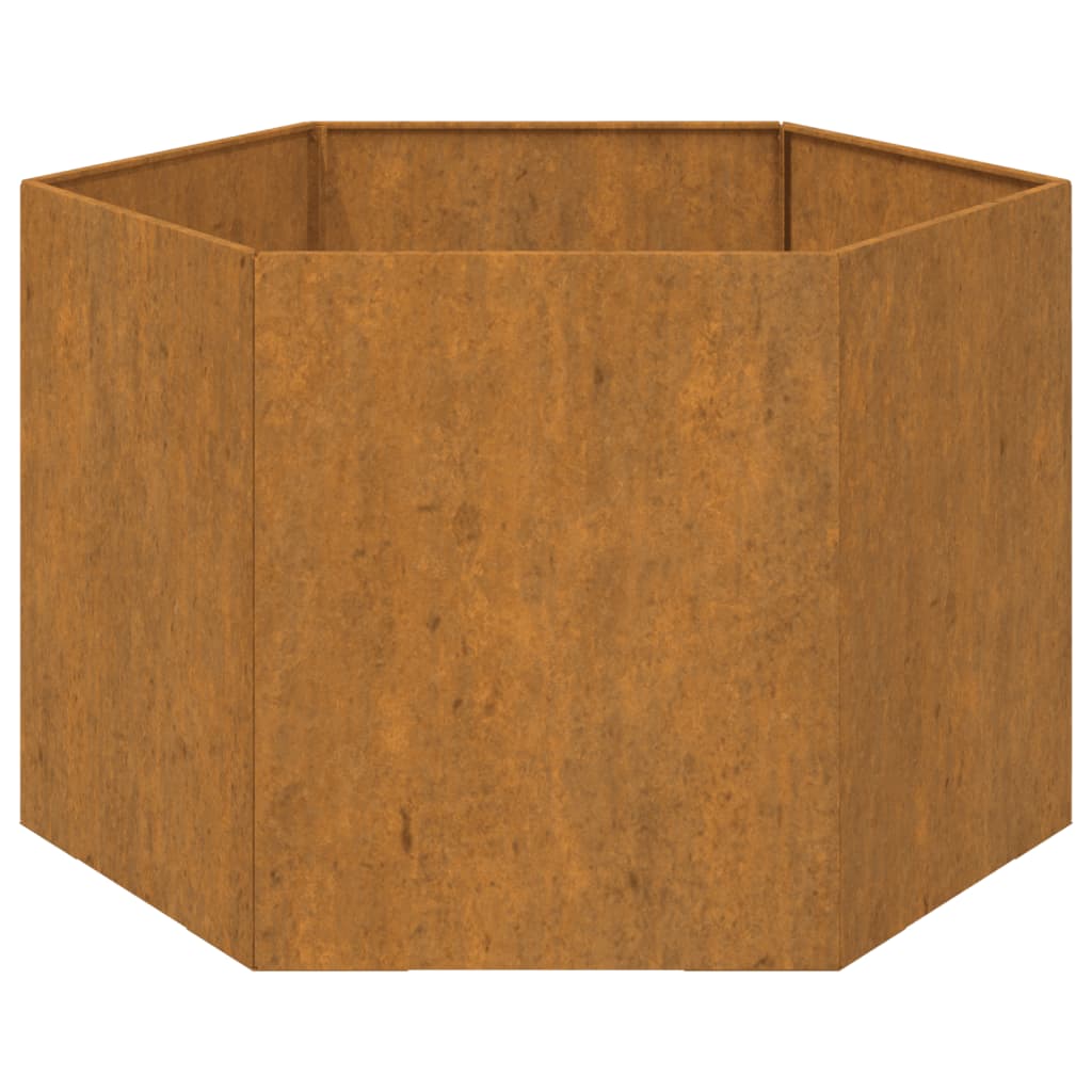 Planter Rusty 23.6"x23.6"x17.7" Corten Steel