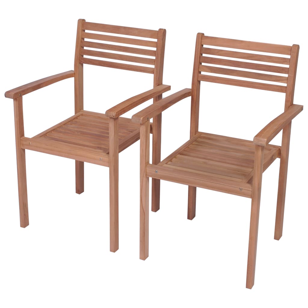 Patio Chairs 2 pcs with Light Blue Cushions Solid Teak Wood