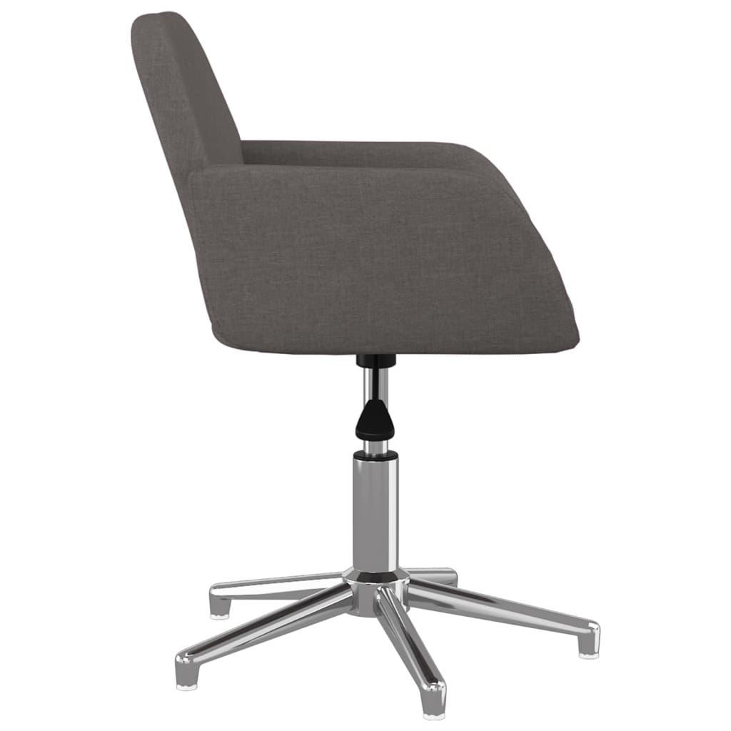 Swivel Office Chair Dark Gray Fabric