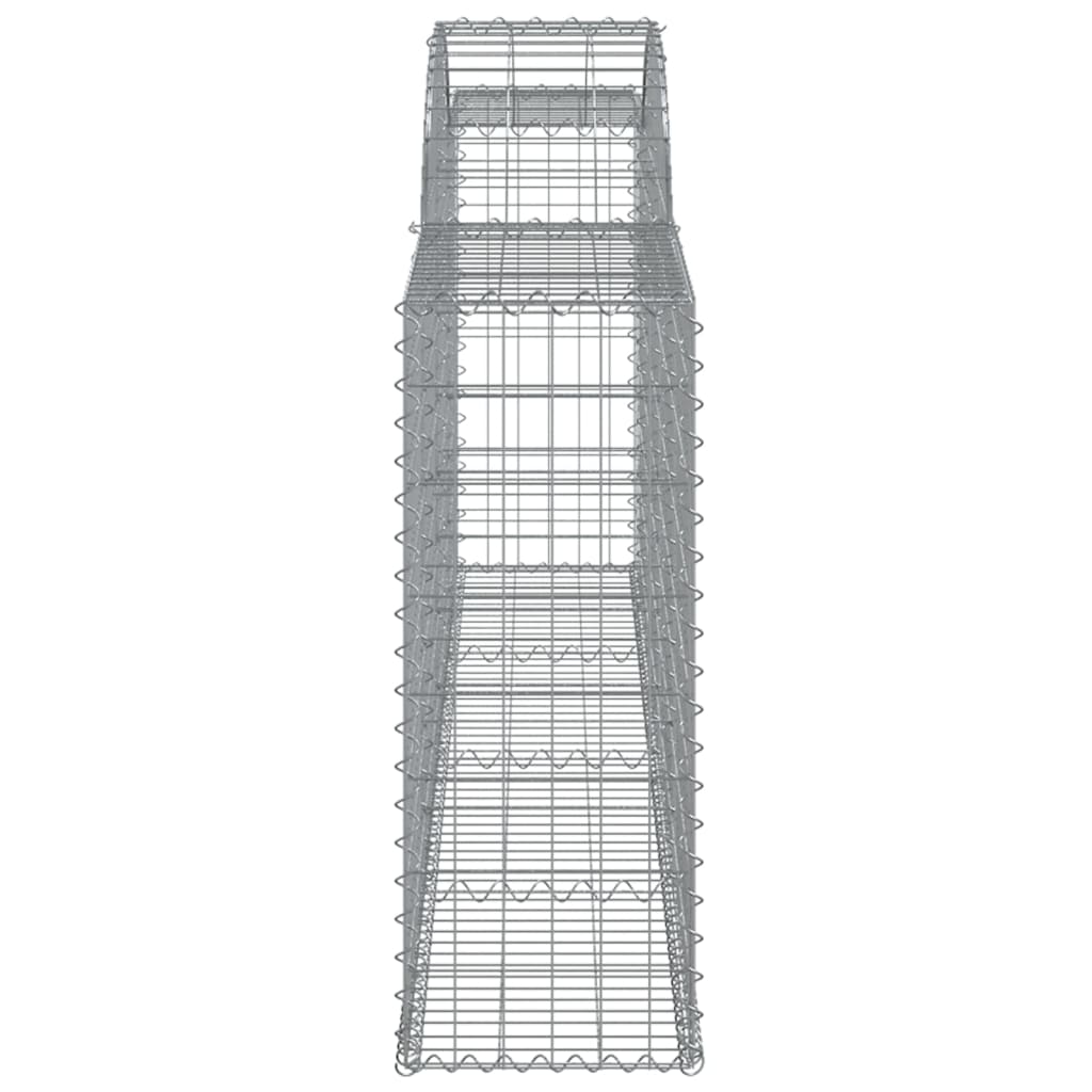 Arched Gabion Baskets 20 pcs 118.1"x11.8"x31.5"/39.4" Galvanized Iron