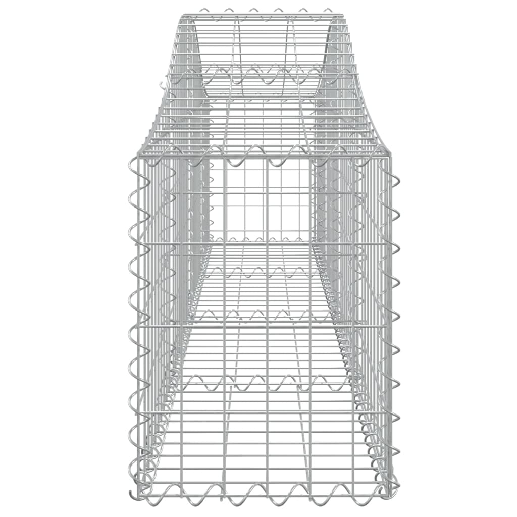 Arched Gabion Baskets 3 pcs 78.7"x11.8"x15.7"/23.6" Galvanized Iron