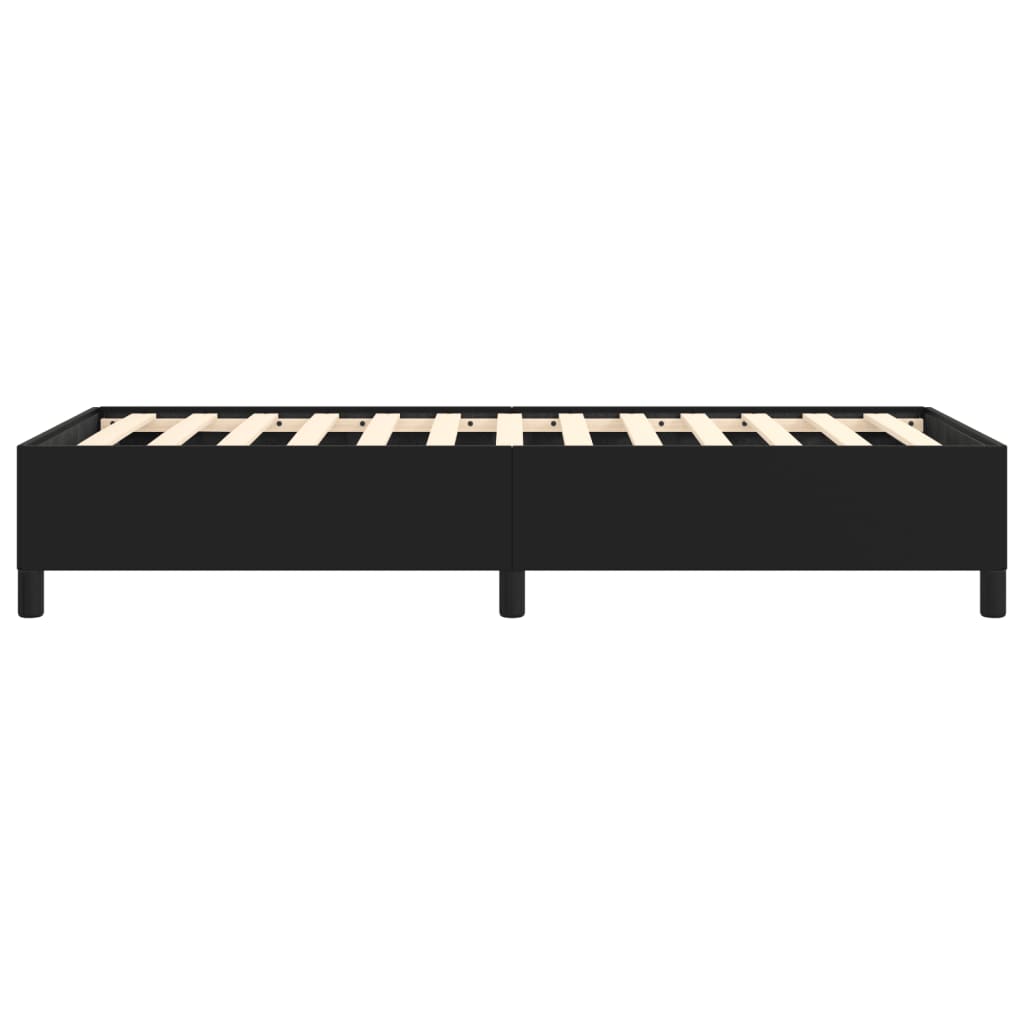 Bed Frame without Mattress Black 39.4"x74.8" Twin Faux Leather