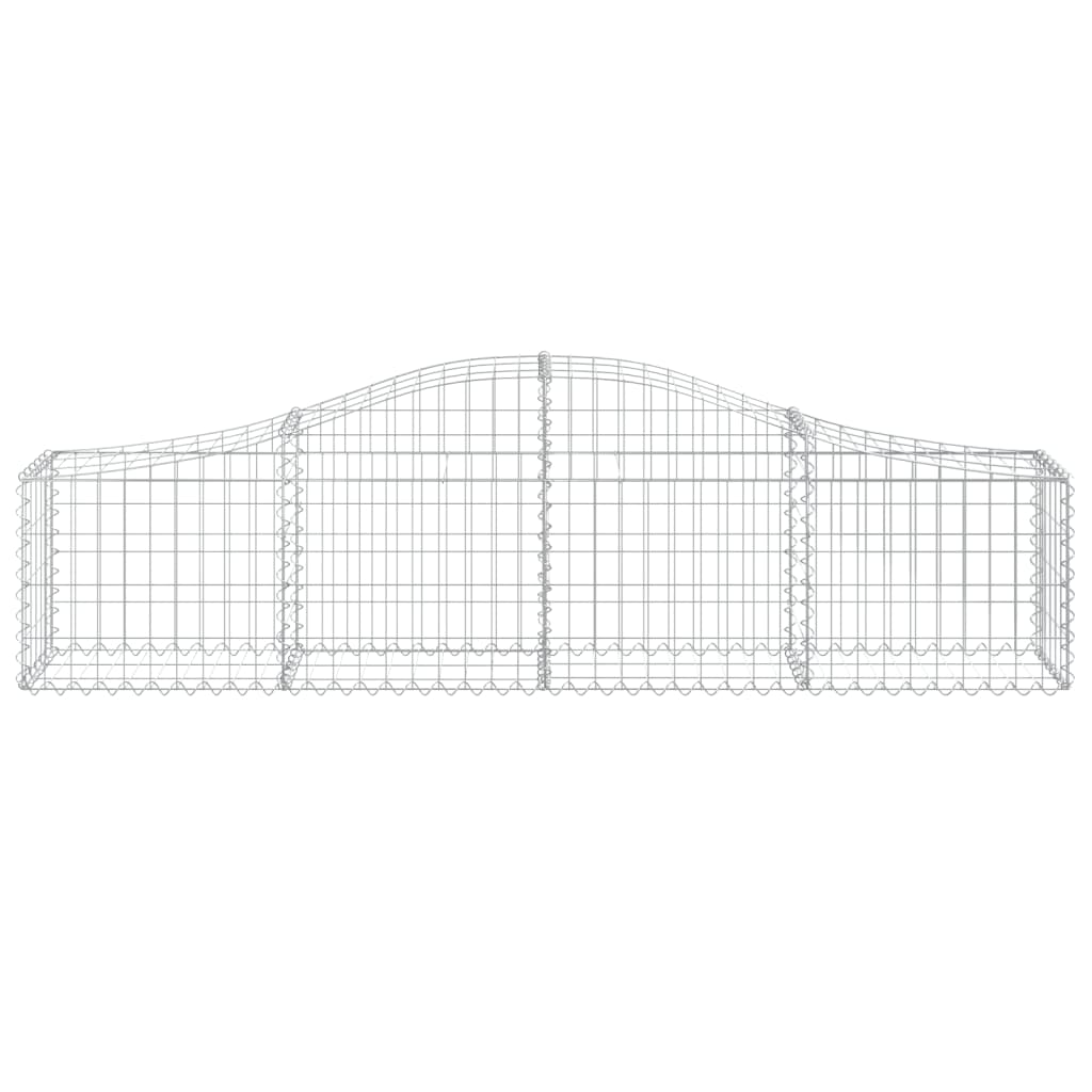 Arched Gabion Baskets 9 pcs 78.7"x11.8"x15.7"/23.6" Galvanized Iron