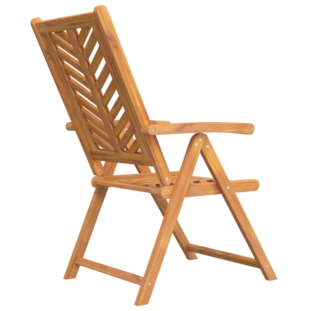 Reclining Patio Chairs 2 pcs Solid Wood Acacia