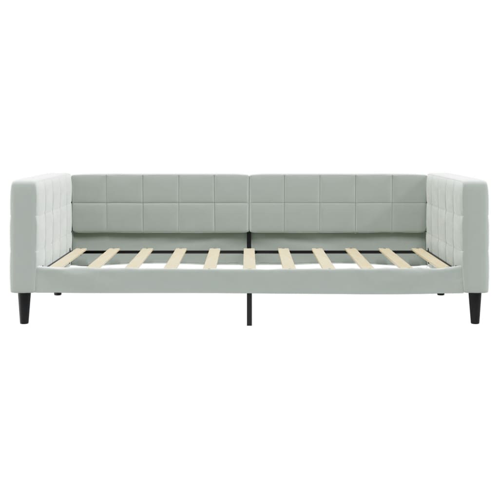 Daybed with Trundle without Mattress Light Gray 39.4"x74.8"