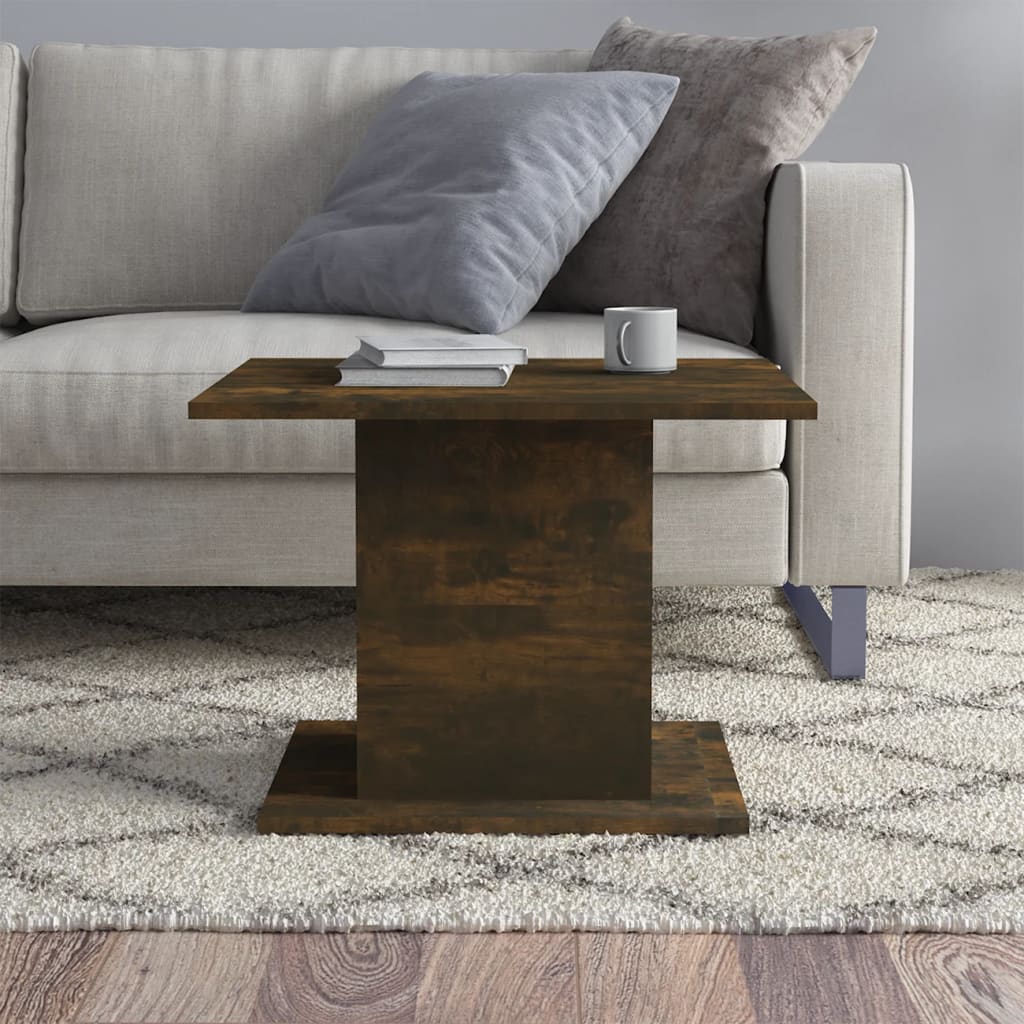 Coffee Table Smoked Oak 21.9"x21.9"x15.7" Engineered Wood