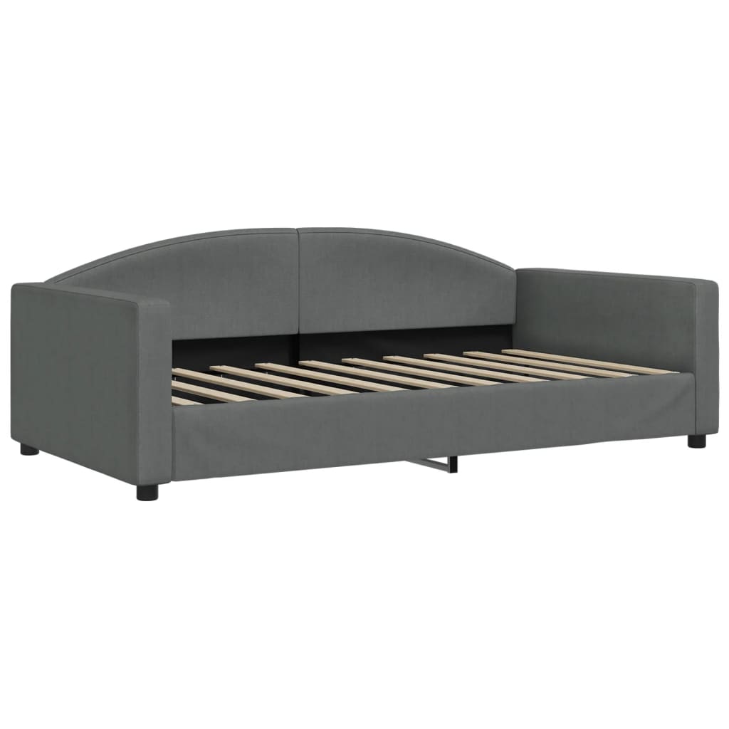 Daybed with Trundle without Mattress Dark Gray 39.4"x74.8"