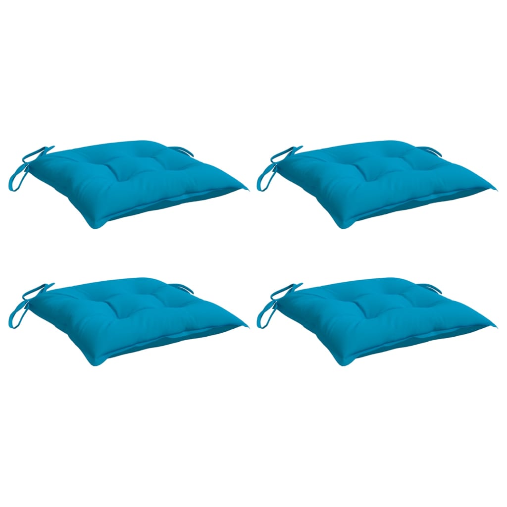 Chair Cushions 4 pcs Light Blue 15.7"x15.7"x2.8" Oxford Fabric