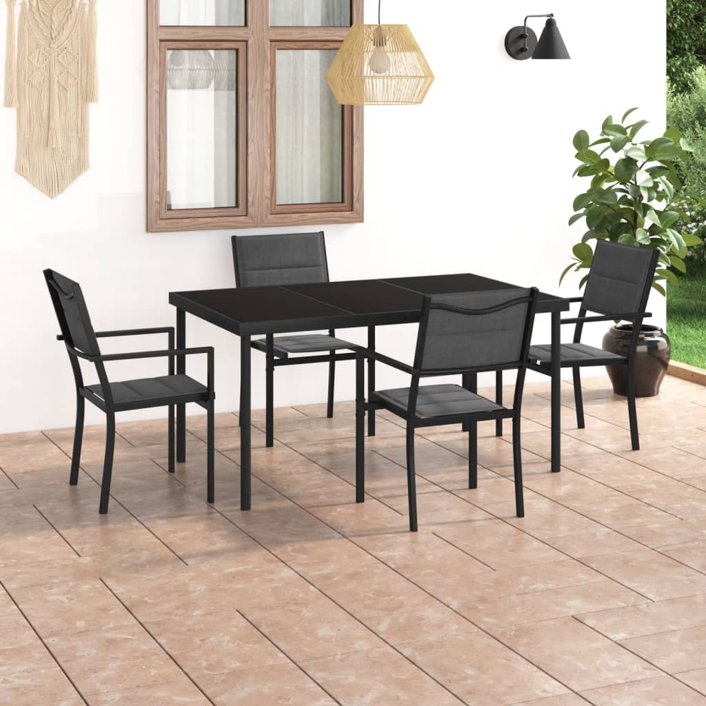 5 Piece Patio Dining Set Steel