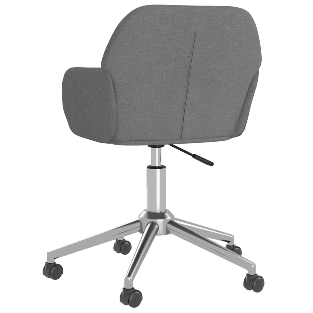 Swivel Dining Chairs 2 pcs Light Gray Fabric