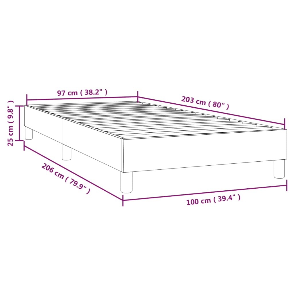 Bed Frame without Mattress White Twin XL Faux Leather (US Only)