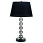 Silver Bauble Table Lamp with Black Shade