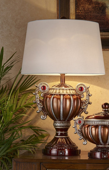 Tall Bronze Urn Shaped Table Lamp