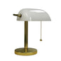 Gold and White Hooded Table Lamp