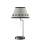 20" Silver Bedside Table Lamp With Off White Empire Shade