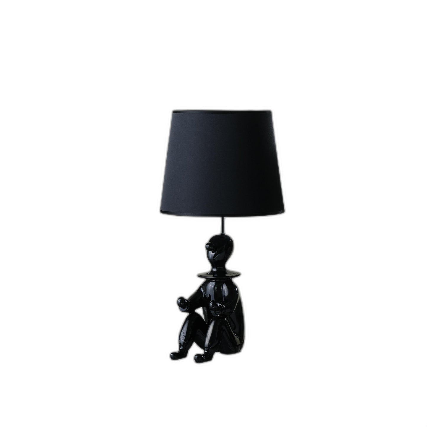 21” Black Sculptural Clown Phone Holder Desk Lamp