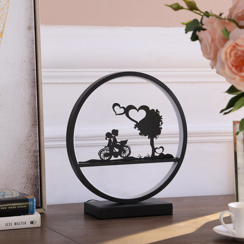 13" Black Bedside Led Table Lamp