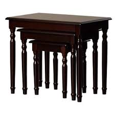 Set of Three 19" Brown Nested Tables