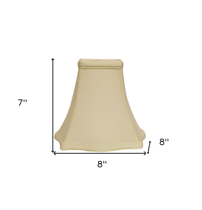 8" Ivory Premium Square Monay Shantung Lampshade