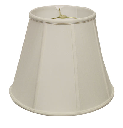 14" White Slanted Empire Monay Shantung Lampshade