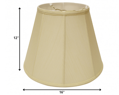 16" Antique White Slanted Empire Monay Shantung Lampshade