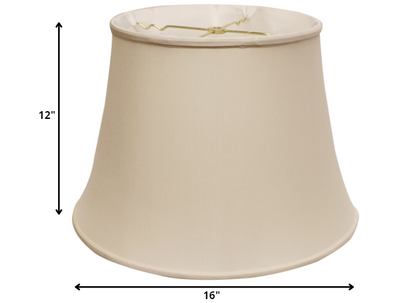 16" Biege Sloped Euro Bell Pongee Shantung Lampshade