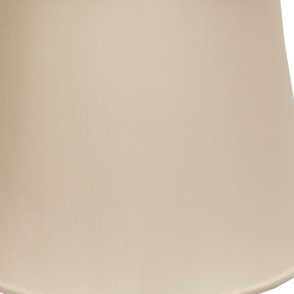 16" Biege Sloped Euro Bell Pongee Shantung Lampshade