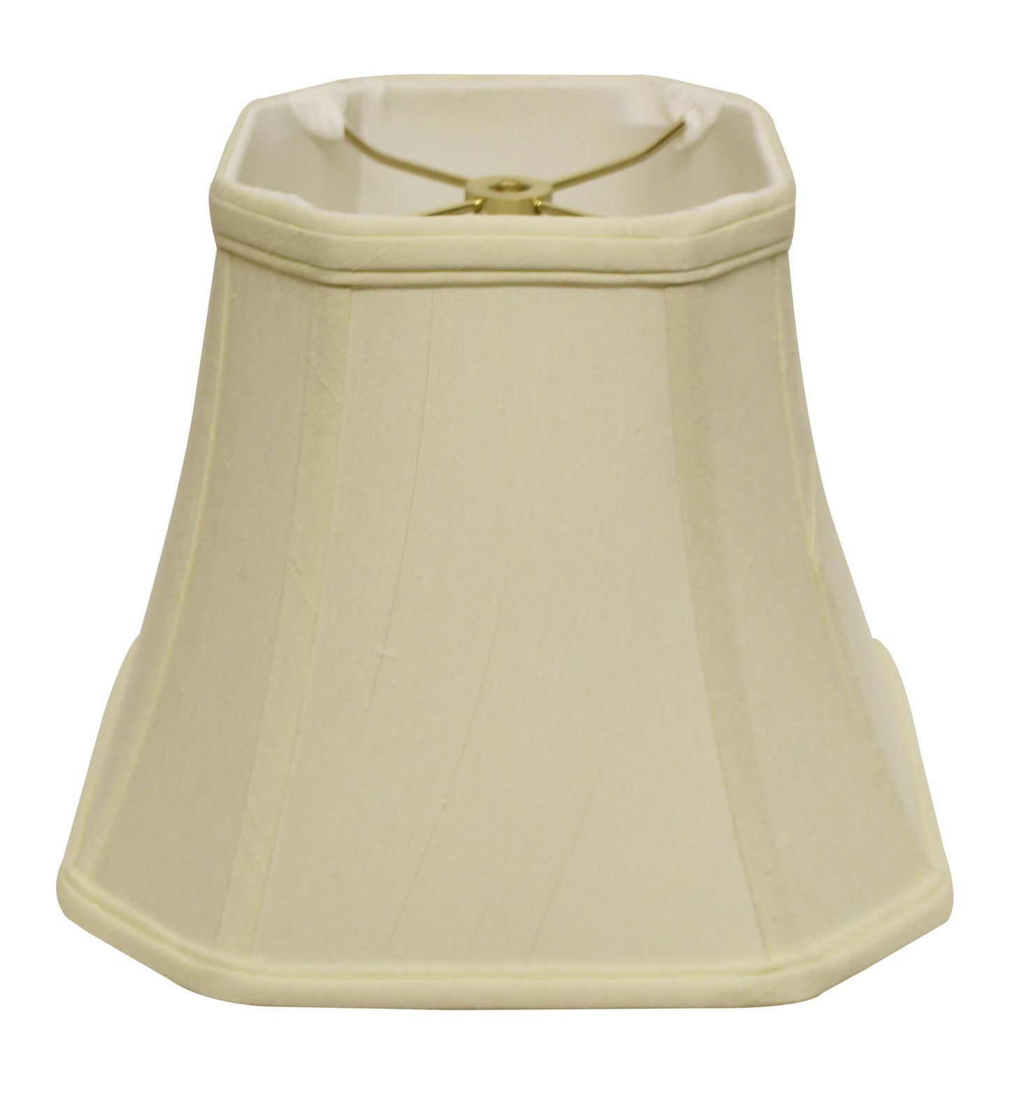 12" Ivory Slanted Square Bell Monay Shantung Lampshade