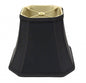 14" Black with Bronze Lining Slanted Square Bell No Slub Lampshade