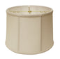 15" Off White Throwback Drum Linen Lampshade