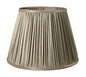 14" Ash Slanted Pleated Tafetta Lampshade