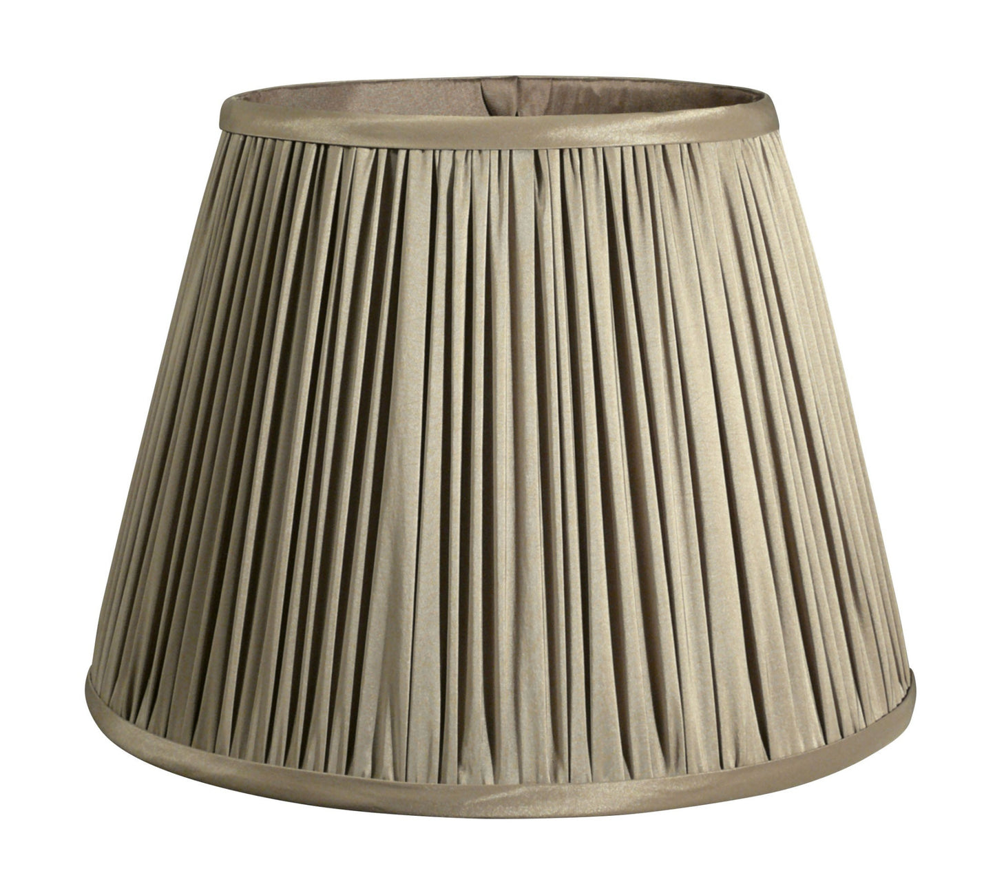 14" Ash Slanted Pleated Tafetta Lampshade