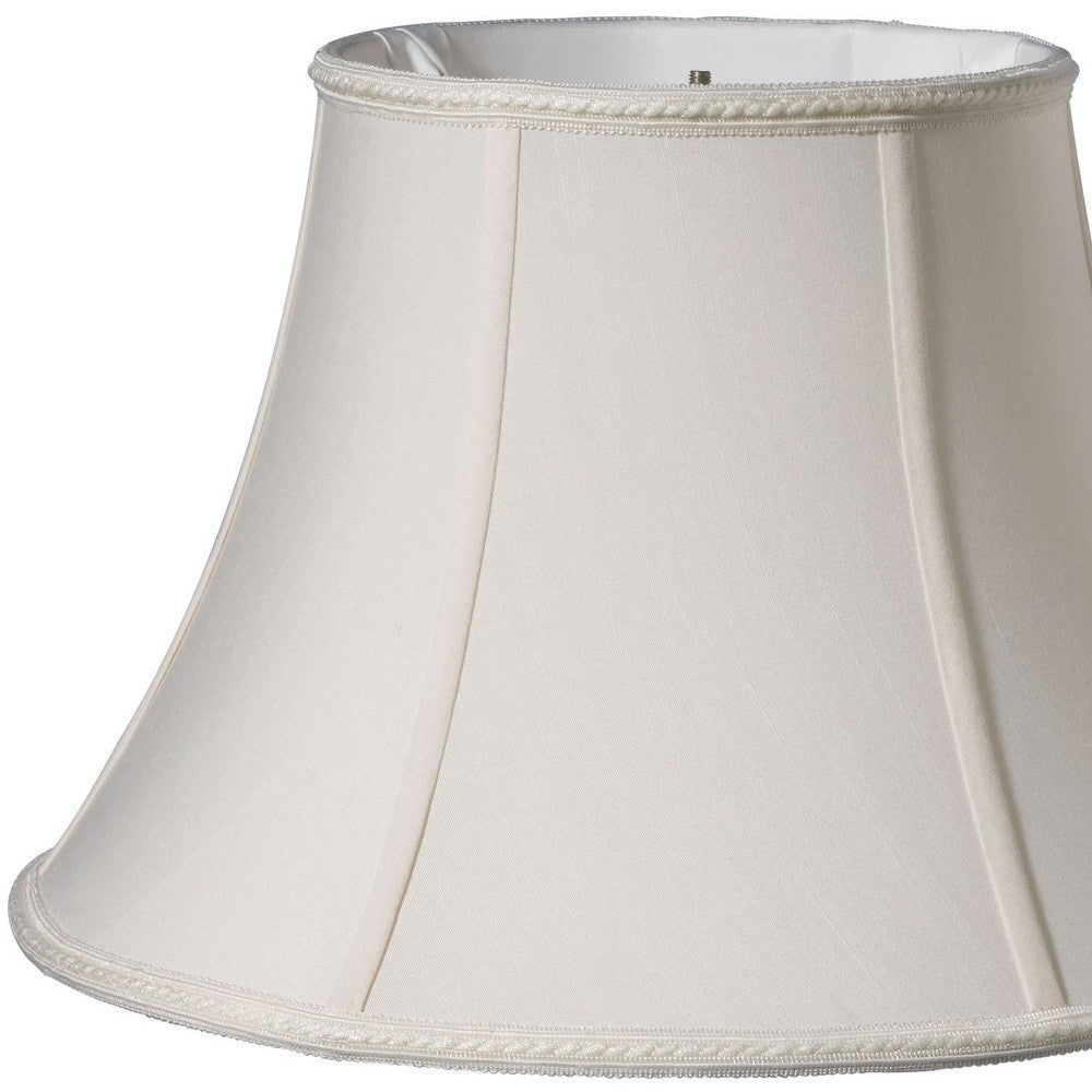 White Shantung Silk Bell Lamp Shade