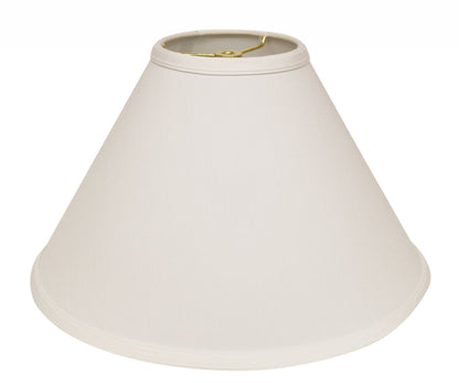 15" White Deep Cone Slanted No Slub Lampshade