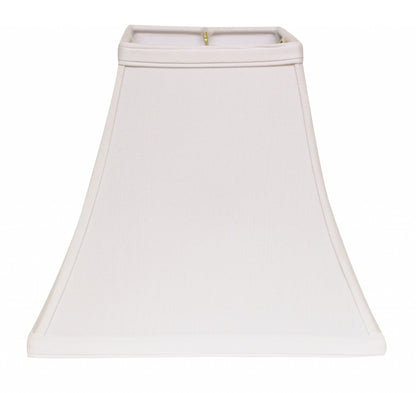 8" White Squre Bell No Slub Lampshade