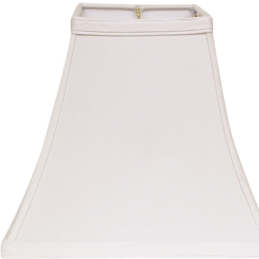 10" White Square Bell No Slub Lampshade