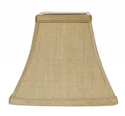 10" Pale Brown Square Bell No Slub Lampshade