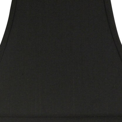 12" Black with White Lining Square Bell Shantung Lampshade