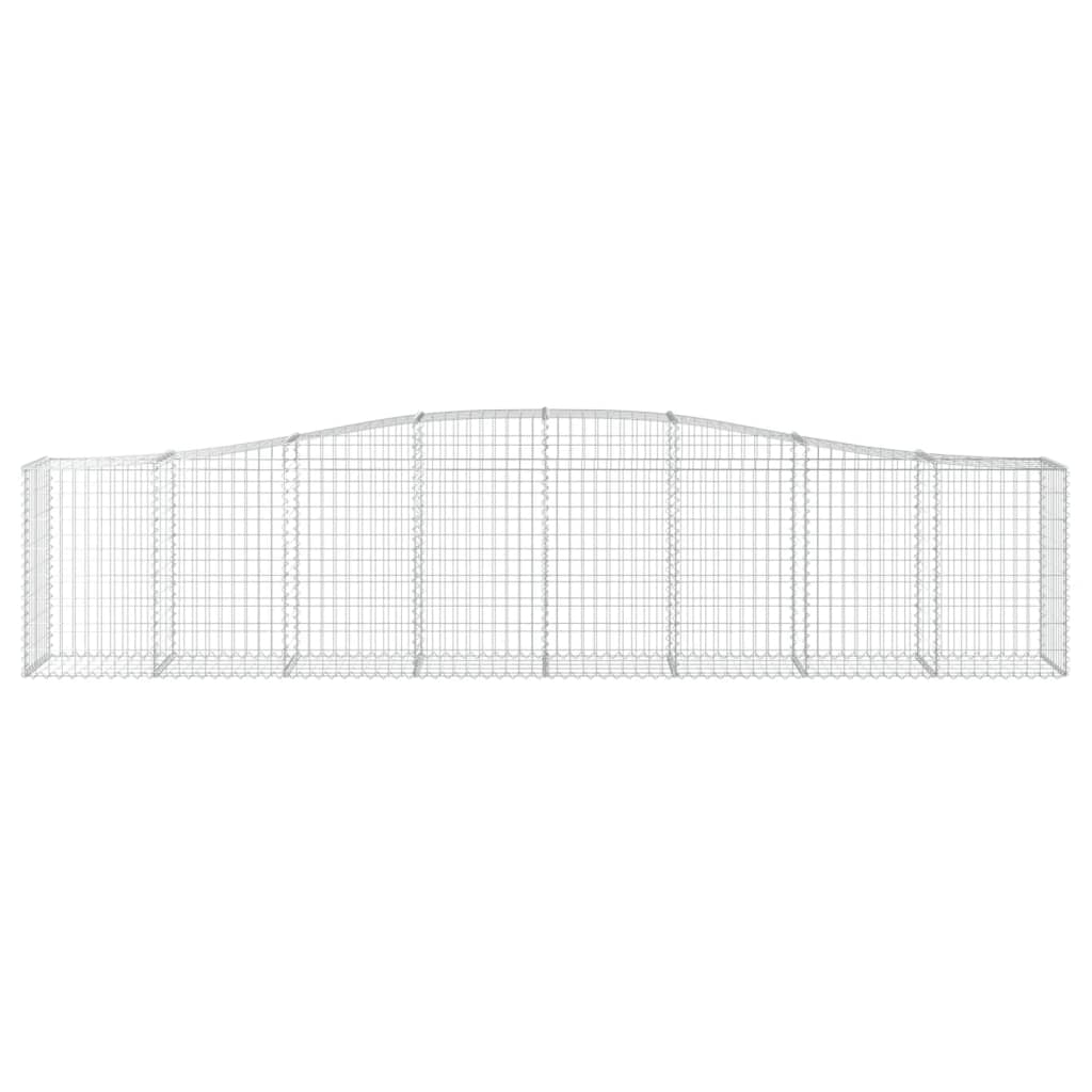 Arched Gabion Baskets 20 pcs 157.5"x19.7"x31.5"/39.4" Galvanized Iron