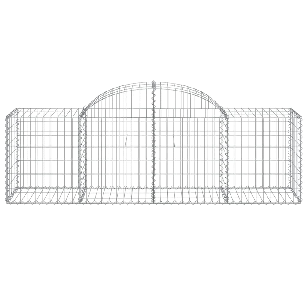 Arched Gabion Baskets 5 pcs 78.7"x19.7"x23.6"/31.5" Galvanized Iron