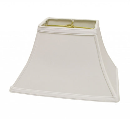 16" White Rectangle Bell No Slub Lampshade