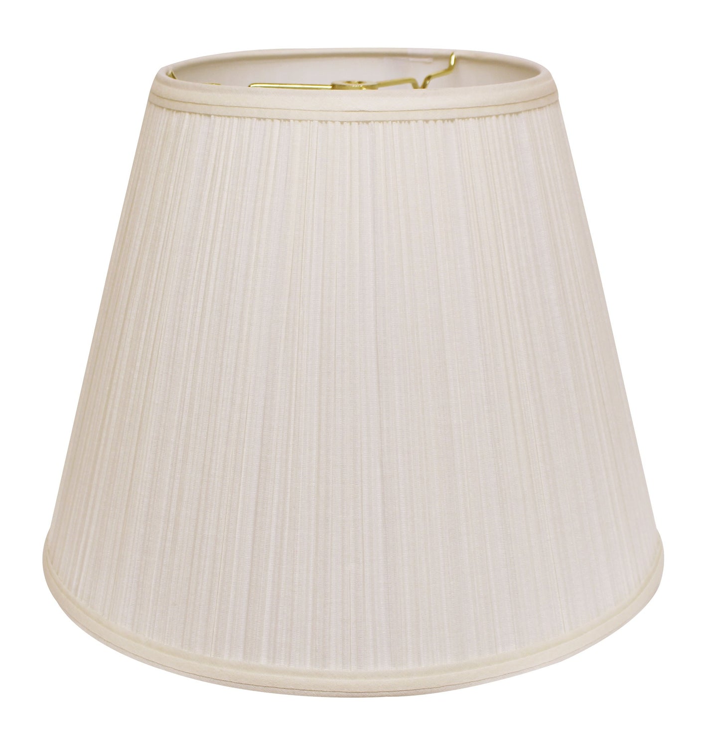 14" White Empire Deep Slanted Broadcloth Lampshade