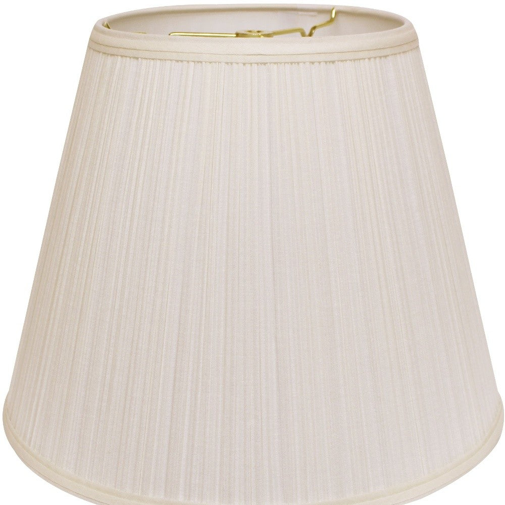 14" White Empire Deep Slanted Broadcloth Lampshade