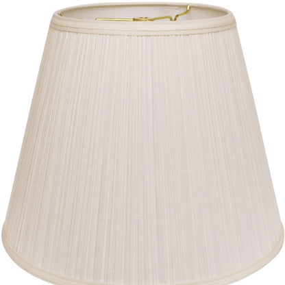 14" White Empire Deep Slanted Broadcloth Lampshade