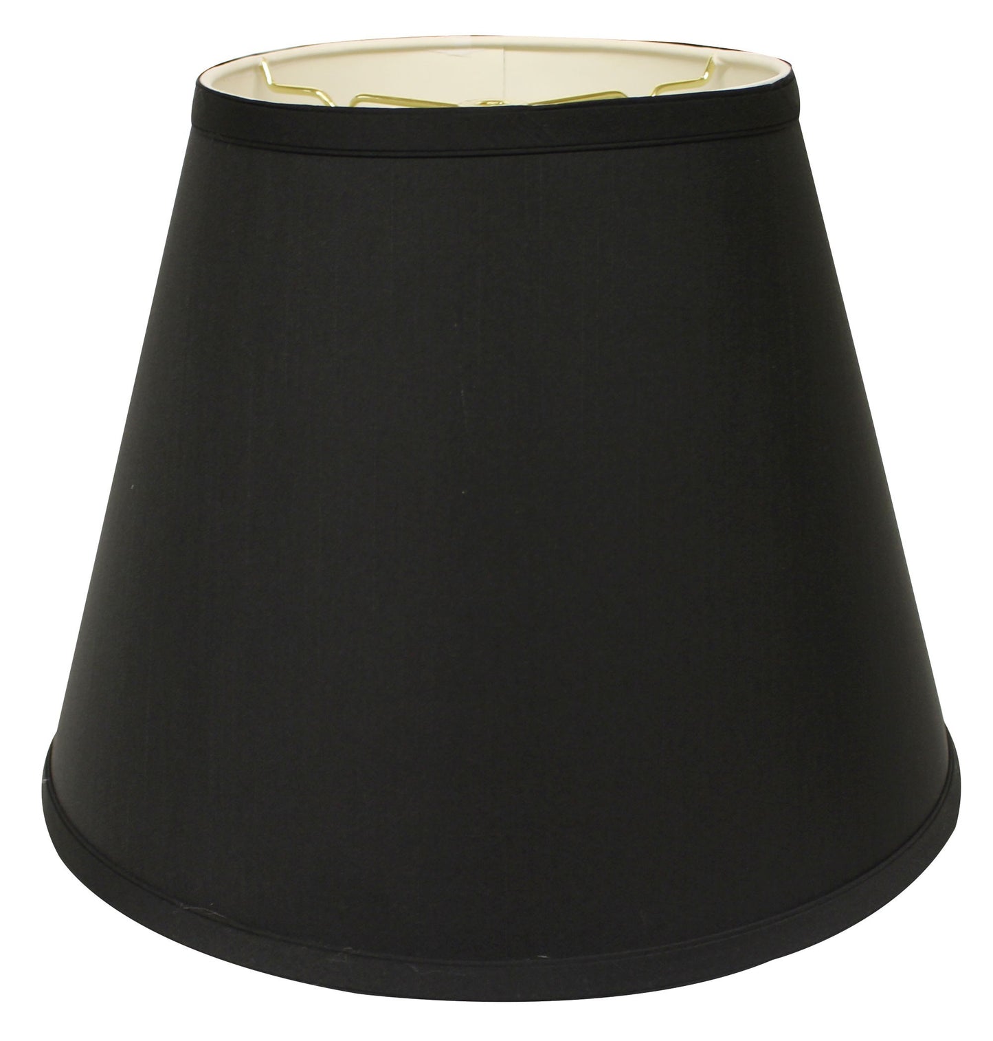 16" Black with White  Empire Deep Slanted Shantung Lampshade