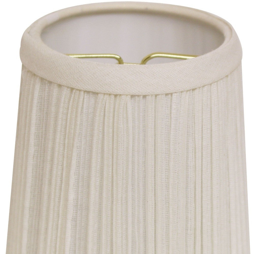 5" White Set of 6 Chandelier Broadcloth Lampshades